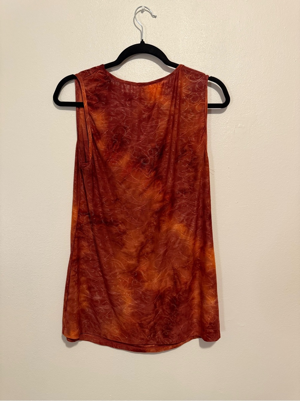Dress Barn Draped Cowl Tank Top in Rust and Burnt Orange - Picture 2 of 2
